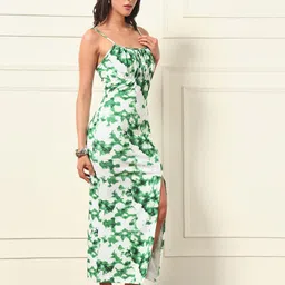 TANDUL Women Green Tie-dye Dress image 4