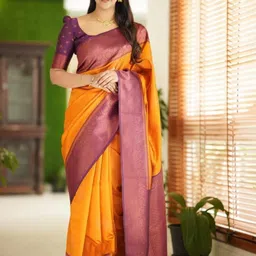 Areca Designer Ethnic Motifs Zari Pure Silk Designer Banarasi Saree-picture-10