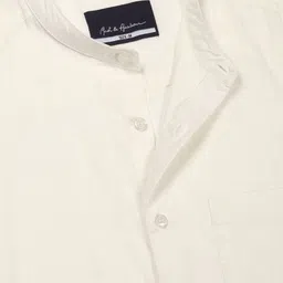 Mast & Harbour Men Premium Fit Band Collar Solid Cotton Casual Shirt image 3