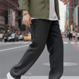 FALKRA Men Straight Fit Mid-Rise Light Fade Stretchable Jeans image 4