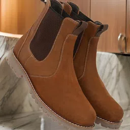 Harrytech London Men Leather Mid-Top Chelsea Boots-picture-28