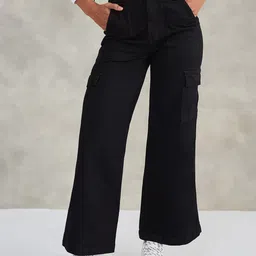 DOLCE CRUDO Women Wide Leg High-Rise Stretchable Jeans-picture-29