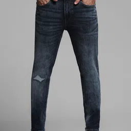 Jack & Jones Men Skinny Fit Low-Rise Low Distress Heavy Fade Stretchable Jeans-picture-31