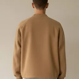 HERE&NOW Men Round Neck Long Sleeves Front-Open Sweaters image 5