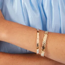 Accessorize Women 2 Brass Cuff Bracelet image 1