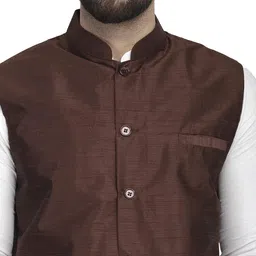 B BEN Sleeveless Self Design Men Jacket () image 2