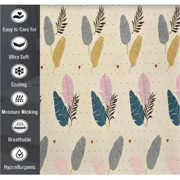 Filymore Cream-Coloured 300 TC King Bedsheet with 2 Pillow Covers image 4