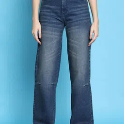 PUELLA Women Straight Fit High-Rise Light Fade Stretchable Jeans-picture-32