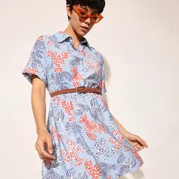 ONLY Floral Print Shirt Mini Dress-picture-43