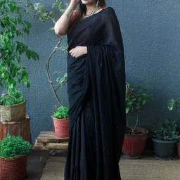 Weaves of Tradition Embellished Sequinned Pure Cotton Saree image 3