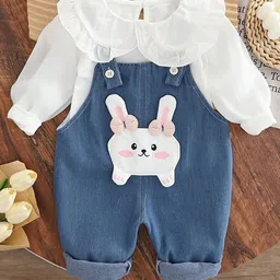 StyleCast x Revolte Infant Girls Cotton Dungarees With T-shirt-picture-28
