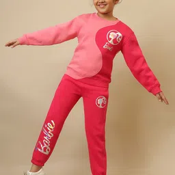 Kids Ville Girls Barbie Printed Sweatshirts With Jogger-picture-47