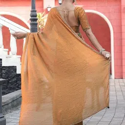 Sanwariya Silk Solid Beads and Stones Pure Chiffon Saree image 3