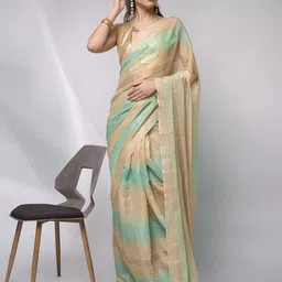 Kalista Embellished Beads and Stones Sequinned Organza Ready to Wear Saree image 4