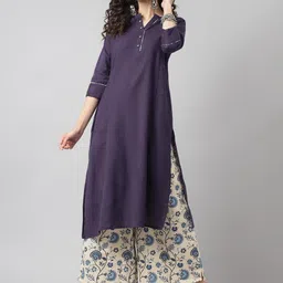 style n selfie Women Cotton Blend Kurta Palazzo Set image 5