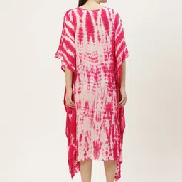 maaesa Women Kaftan Pink Midi/Calf Length Dress image 2