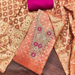 KALINI Embroidered Unstitched Dress Material-picture-11