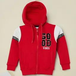 max Boys Printed Hooded Front-Open Sweatshirt-picture-19
