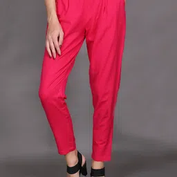 Me Craft Women Solid Regular Fit Mid-Rise Regular Trousers-picture-34