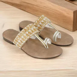 DFR Women Beaded One-Toe Flats-picture-30