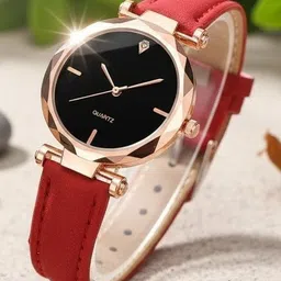 Moover Women Dial & Leather Bracelet Style Straps Analogue Automatic Watch 4pointLTR-RED-J1-picture-23