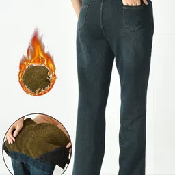 POSMEE Fleece Lined Winter Warm Jeans image 4