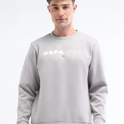 USPA Sport Space Dust Men Brand Logo Printed Pullover Sweatshirt image 2