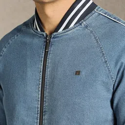 Louis Philippe Jeans Men Washed Open Front Jacket image 5