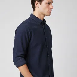 Celio Men Classic Fit Textured Button-Down Collar Cotton Casual Shirt image 4