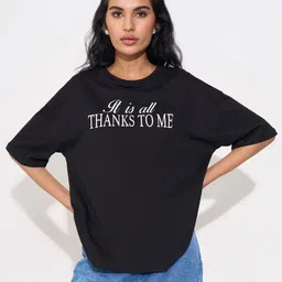 SF JEANS by Pantaloons Typography Printed Drop-Shoulder Sleeves T-shirt-picture-10