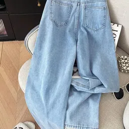 miss mosa by akanksha Alamode By Akanksha Blue Gabi Bow Denim Jeans image 3