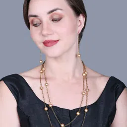 Dhivara Copper-Plated Kundan Beaded Layered Necklace-image-22