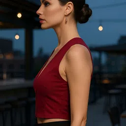 don't be basic Cotton Crop Top image 5