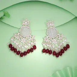 Anouk Gold-Plated Brass Artificial Beads Drop Earrings-picture-13