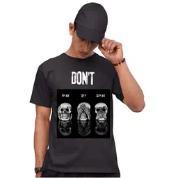 TeeSlix Unisex Black Tshirts image 2