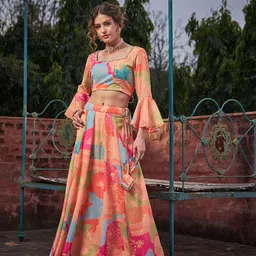 Shae by SASSAFRAS Printed Ready to Wear Lehenga & image 3