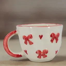 The Decor Lane White & Pink Printed Dishwasher and Microwave Safe Ceramic Mug 400ML-image-40