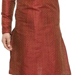 Men Cotton Blend Sherwani Churidar Set-image-0