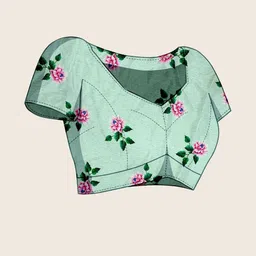 NIWAA Floral Pure Chiffon Designer Saree image 3