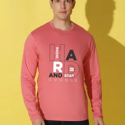 WOOSTRO Men Typography Printed Slim Fit T-shirt image 1