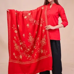 SWI Stylish Women Floral Embroidered Pashmina Shawl-picture-30