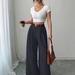 CORSICA Women Relaxed Loose Fit High-Rise Trousers-picture-38