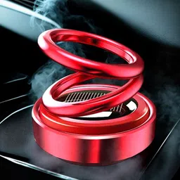 Solar Powered Rotatin Red colour Perfume Car Air Freshener Aroma Oil-image-51
