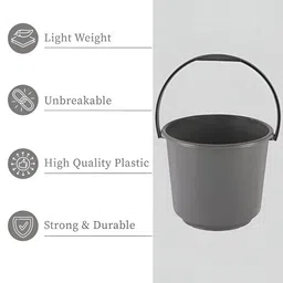 Aura Grey 2 piece Solid Plastic Bath Accessories Set image 5