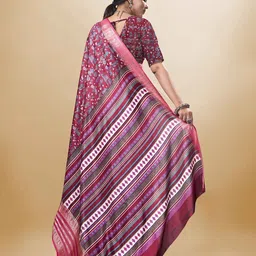 Sanwariya Silk Ethnic Motifs Zari Chanderi Saree image 3