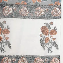 Yufta Floral Printed Kantha Work Pure Cotton Kurta With Trousers & Dupatta image 2