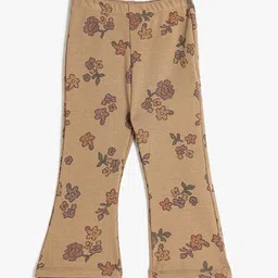 Koton Girls Floral Printed Flared High-Rise Trousers-picture-17