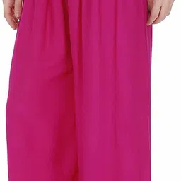 nypa Women Flared Pink Cotton Blend Trousers-picture-20