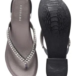 ERIDANI Women Embellished T-Strap Flats image 3