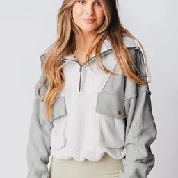 Mast & Harbour Women Colourblocked Sweatshirt-picture-21